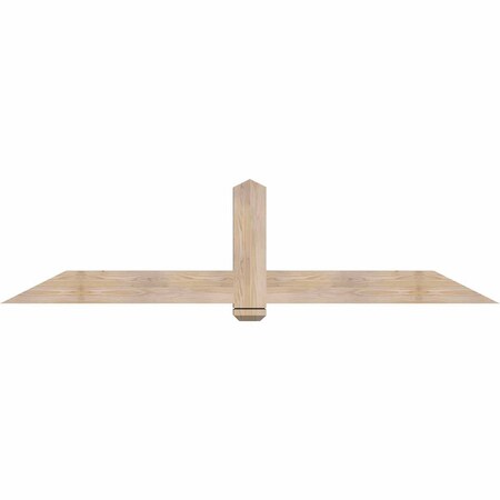 Ekena Millwork Eugene Smooth Timber Gable Bracket, Douglas Fir, 84"W x 21"H x 3 1/2"D x 5 1/2"F, 6/12 Pitch GBW084X21X0406EUG00SDF